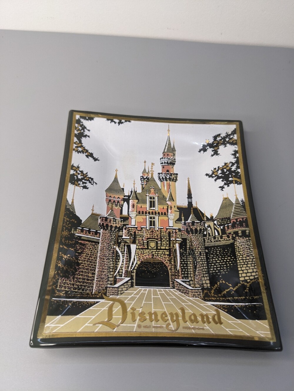 Disneyland Sleeping Beauty Castle Enamel Trinket Dish Vintage Souvenir Decor